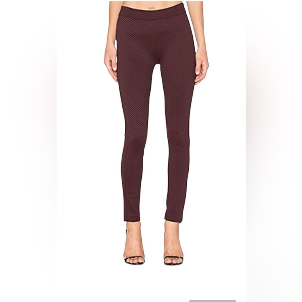 THEORY Women’s Adbelle K pant red/black vertical striped pants-Size Small